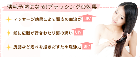 薄毛予防になる！ブラッシングの効果